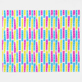 Couverture Polaire Motif Abstrait - Couleurs 02 sur blanc (Devant (Horizontal))