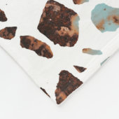 Couverture Polaire Motif Abstrait customisé Terrazzo Brown et bleu (Coin)