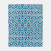 Couverture Polaire Motif abstrait dans bleu et gris (Devant)