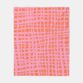 Couverture Polaire Motif Abstrait de grille rétroactive (Devant)