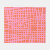 Couverture Polaire Motif Abstrait de grille rétroactive (Devant (Horizontal))