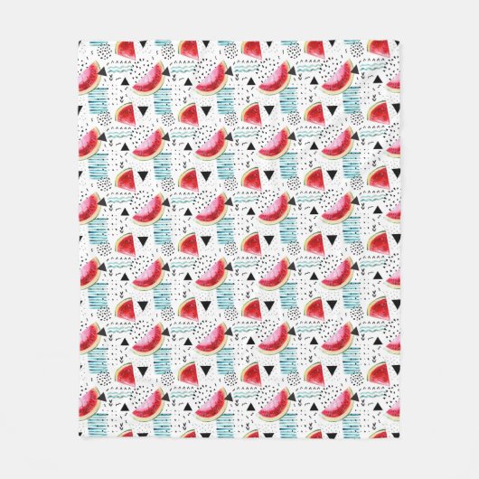 Couverture Polaire Motif abstrait de pastèque (Devant)