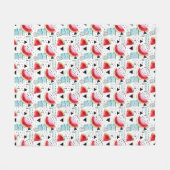 Couverture Polaire Motif abstrait de pastèque (Devant (Horizontal))