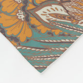 Couverture Polaire Motif abstrait de plume de paon (Coin)