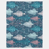 Couverture Polaire Motif Abstrait des arbres de Noël (Devant)