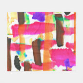 Couverture Polaire Motif Abstrait dynamique dans l'art (Devant (Horizontal))