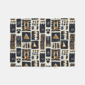 Couverture Polaire Motif Abstrait en tissu de boue (Devant (Horizontal))