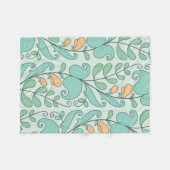 Couverture Polaire Motif Abstrait fleuri sans soudure (Devant (Horizontal))