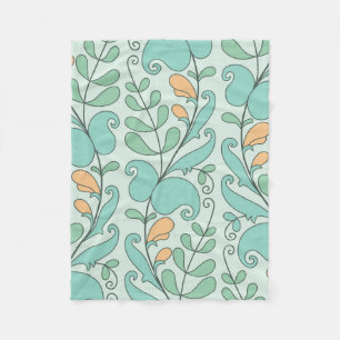 Couverture Polaire Motif Abstrait fleuri sans soudure