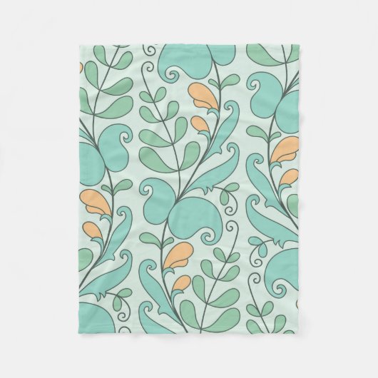 Couverture Polaire Motif Abstrait fleuri sans soudure (Devant)
