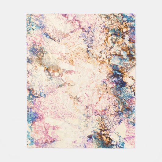 Couverture Polaire Motif Abstrait Fluid de marbre (Devant)