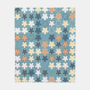 Couverture Polaire Motif abstrait géométrique sans soudure de sha col