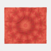 Couverture Polaire Motif Abstrait Gold et Red Kaleidoscope (Devant (Horizontal))