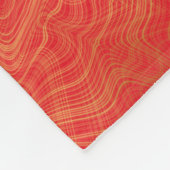 Couverture Polaire Motif Abstrait Gold et Red Kaleidoscope (Coin)