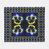 Couverture Polaire Motif Abstrait Gras Bleu Pansy (Devant (Horizontal))