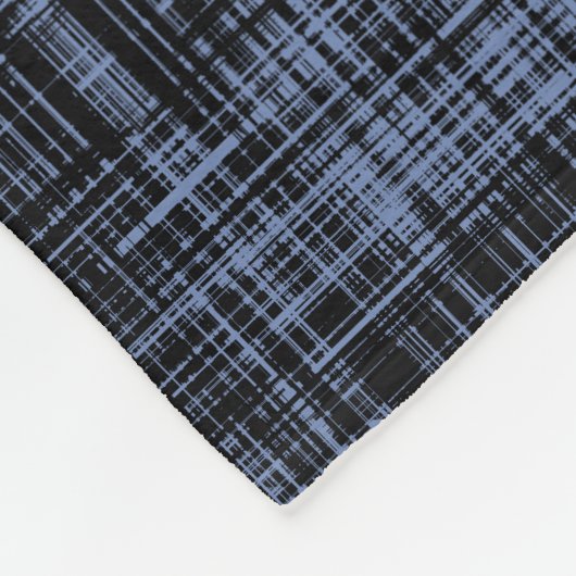 Couverture Polaire Motif Abstrait gris noir (Coin)