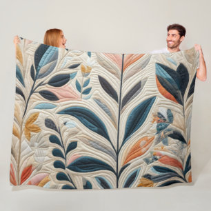 Couverture Polaire Motif abstrait matelassé