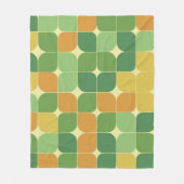 Couverture Polaire Motif Abstrait Milieu de Siècle Vert Orange (Devant)