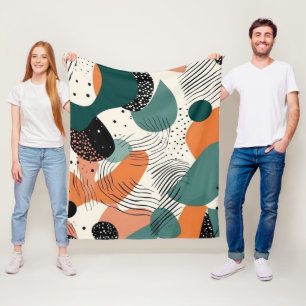 Couverture Polaire Motif Abstrait minimal sans fil - géométrique (12)