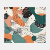 Couverture Polaire Motif Abstrait minimal sans fil - géométrique (12) (Devant (Horizontal))