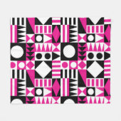 Couverture Polaire Motif abstrait moderne du milieu du siècle. (Devant (Horizontal))