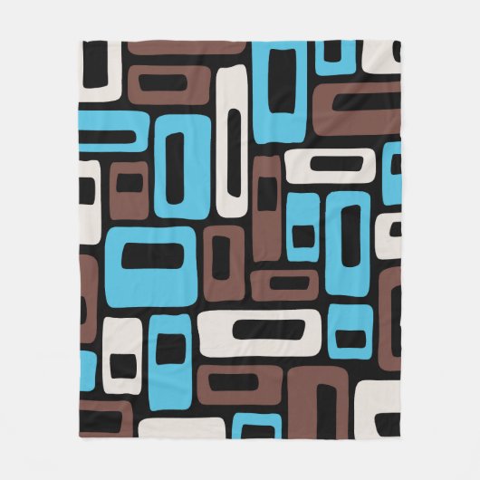 Couverture Polaire Motif Abstrait Moderne du Milieu du Siècle (Devant)