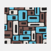 Couverture Polaire Motif Abstrait Moderne du Milieu du Siècle (Devant (Horizontal))