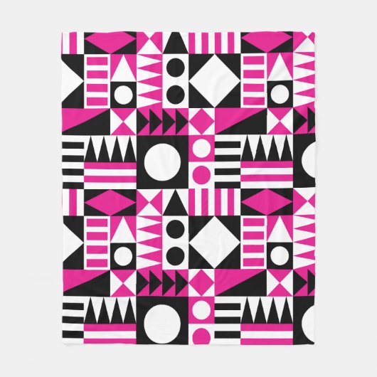 Couverture Polaire Motif abstrait moderne du milieu du siècle. (Devant)