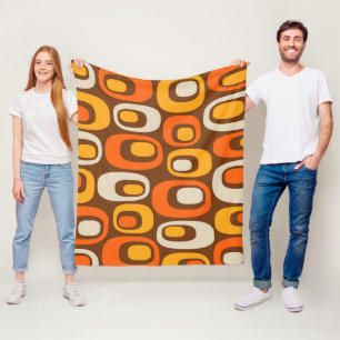 Couverture Polaire Motif Abstrait moderne du milieu du siècle