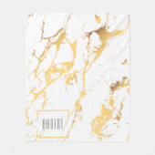 Couverture Polaire Motif Abstrait moderne Faux Gold (Devant)