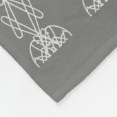 Couverture Polaire Motif Abstrait Moderne Gris Argent (Coin)