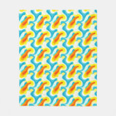 Couverture Polaire Motif Abstrait Ondulé Coloré (Devant)