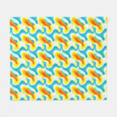 Couverture Polaire Motif Abstrait Ondulé Coloré (Devant (Horizontal))