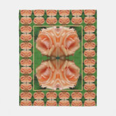 Couverture Polaire Motif Abstrait Rose Peach Blooming (Devant)