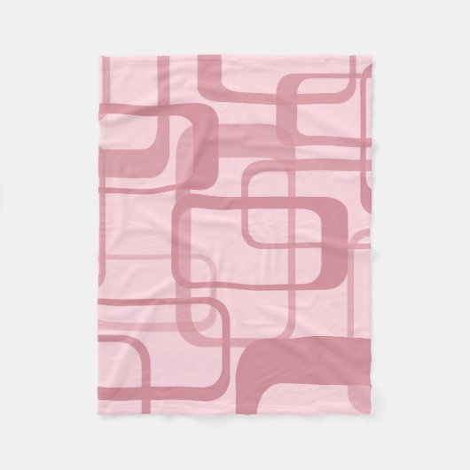 Couverture Polaire Motif Abstrait rose rétro (Devant)