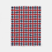 Couverture Polaire Motif abstrait sans à damiers plaid (Devant)