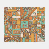 Couverture Polaire motif Abstrait sans couture avec éléments géométri (Devant (Horizontal))