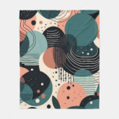 Couverture Polaire Motif Abstrait sans fil minimal - géométrique (8) (Devant)