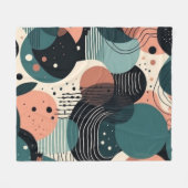 Couverture Polaire Motif Abstrait sans fil minimal - géométrique (8) (Devant (Horizontal))