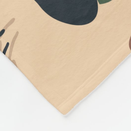 Couverture Polaire Motif Abstrait sans soudure, dos d'animal sauvage (Coin)