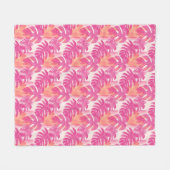 Couverture Polaire Motif abstrait simple avec feuilles de monstera, f (Devant (Horizontal))