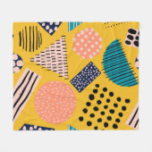 Couverture Polaire motif Abstrait transparent avec différentes formes (Devant (Horizontal))