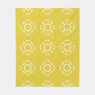 Couverture Polaire motif Abstrait transparent de couleur jaune