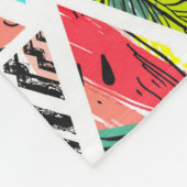 Couverture Polaire Motif Abstrait tropical coloré (Coin)