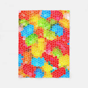 Couverture Polaire Motif Abstrait Unique Éclatant et Coloré