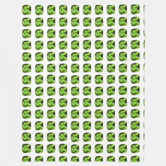 Couverture Polaire Motif Abstrait vert (Devant)