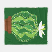 Couverture Polaire motif Abstrait vert cactus transparent (Devant (Horizontal))