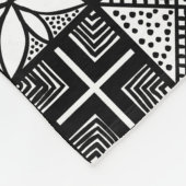 Couverture Polaire Motif Adire - noir et blanc (Coin)