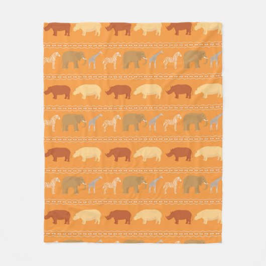 Couverture Polaire Motif africain (Devant)