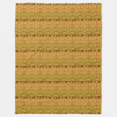 Couverture Polaire motif africain ethnique avec des simbols d'Adinkra (Devant)